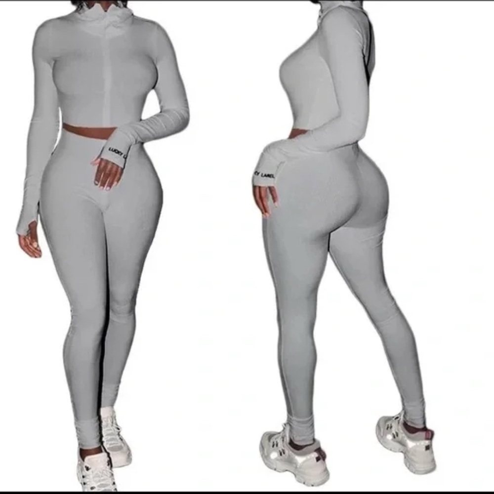 Women's Gray Two-Piece Set
